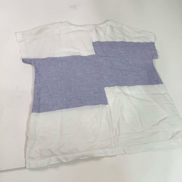 J Jill Pure Top Womens XL Linen Oversized Pullover Crewneck Flowy Lagenlook - Picture 7 of 8